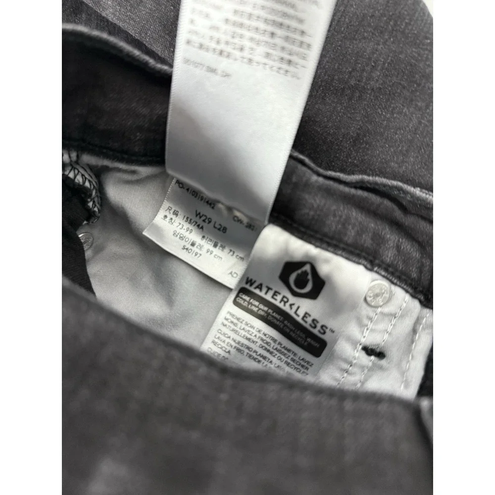 EUC Levi's 511 Slim Tapered Jeans BLACK Mens tag=29x28 Red‎ Tab